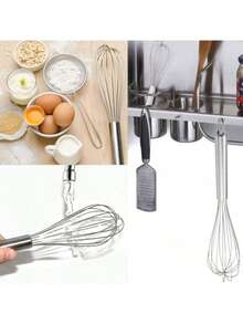 Kleiner Schneebesen aus Edelstahl für Käse, Kaffee, Eier, professioneller Schneebesen aus Edelstahl zum Kochen in der Küche, ergonomischer Griff, spülmaschinenfest, perfekt zum Mixen, Schlagen, Backen, Schlagen (8/10/12/14 Zoll) (1 Stück), praktisches Frühstückszubehör, Familienessenzubehör, Partyzubehör