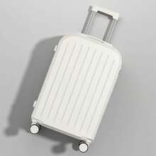 20 Inch Suitcase Hard Shell Scratch-Resistant Surface Cup Holder Hanging Hook And Code Lock Silent Spinner Wheel Luggage Suitcase - White - View 9