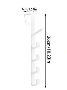 1/2 piezas Gancho de puerta de plástico sólido, perchero moderno sin perforación, toallero, gancho portátil para abrigos, organizador de armario de plástico ahorra espacio, estante multifuncional, ganchos para colgar toallas, ropa, sombreros y artículos del hogar en la parte posterior de la puerta de la ducha, accesorios para el dormitorio