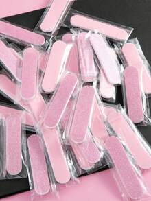 10pcs/Set Shiny Pink Dual-Sided Disposable Mini Nail Files, Suitable For Manicure Buffing And Polishing, Professional Nail Care Set - Multicolor - View 3