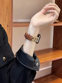 Neuer Lederarmband mit Schleife kompatibel mit 38/40/41/42/44/45/46/49mm, kompatibel mit Apple Watch Armband Ultra/S10/9/8/7/6/5/4/3/2/1