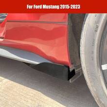 - Alern de panel basculante para falda lateral, compatible con Mustang Roush 2015 - 2025, accesorios traseros para Mustang, falda lateral trasera pequea con ala voladora - Negro - - Ver 4