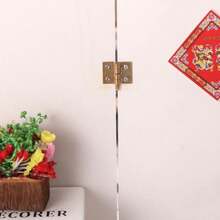 10/50/100 件迷你黄铜铰链 180 度微型家具木盒珠宝盒玩具屋橱柜 DIY 配件 - 优雅的镀黄铜迷你铰链，适用于装饰珠宝盒、橱柜门、玩具屋家具和工艺品，包括钉子 - 多種色 - 查看 3