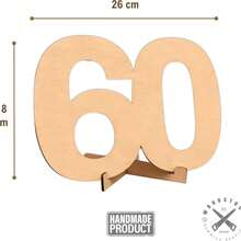 1 طقم أرقام خشبية شخصية لكتاب الضيوف لحفلات عيد الميلاد 18/30/40/50/60 - هدية مثالية لحفلات عيد الميلاد 18/30/40/50/60، اكسسوارات عيد الميلاد الشخصية، ديكور حفلة البلوغ بطاقة تهنئة خشبية