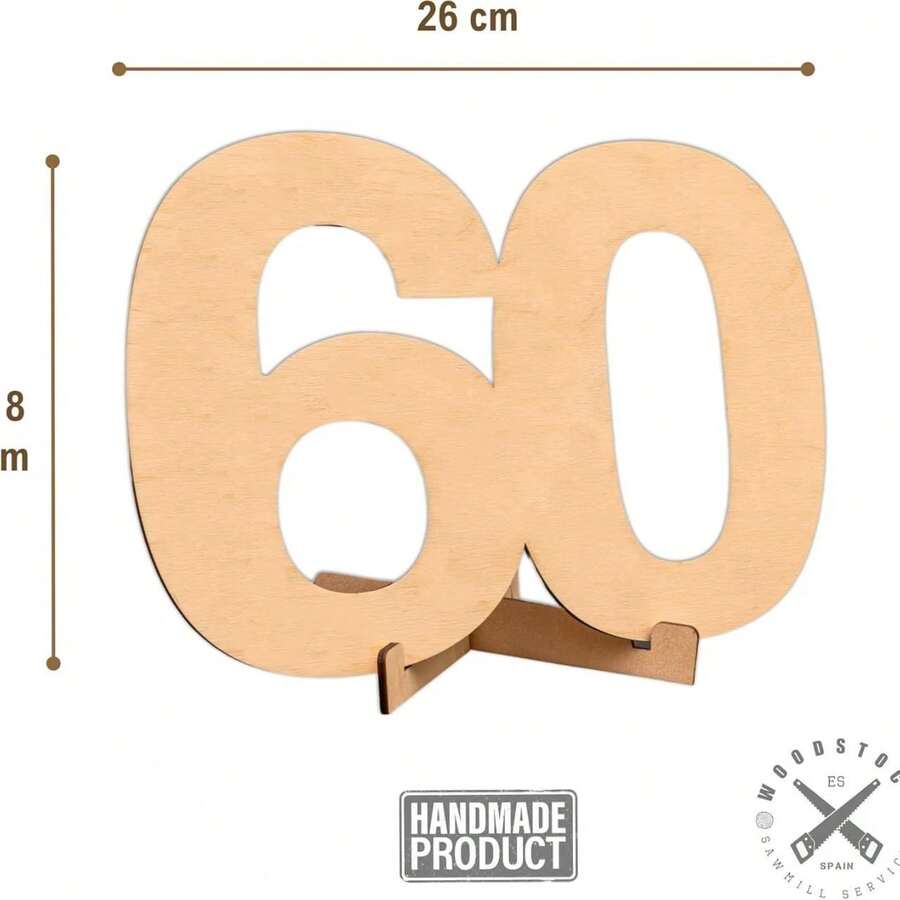 1 طقم أرقام خشبية شخصية لكتاب الضيوف لحفلات عيد الميلاد 18/30/40/50/60 - هدية مثالية لحفلات عيد الميلاد 18/30/40/50/60، اكسسوارات عيد الميلاد الشخصية، ديكور حفلة البلوغ بطاقة تهنئة خشبية