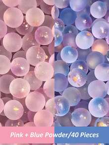 磨砂彩色玻璃珠适用于水族箱——鱼缸装饰、玻璃容器造景、DIY微景观花瓶填充物、水族沙基基质 - 彩色 - 查看 13