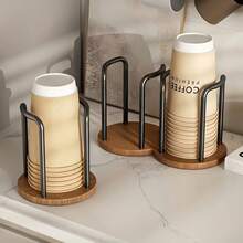1 pieza Soporte ergonómico para taza de café, organizador de cocina para el hogar para tazas, vasos, adecuado para el hogar, cafetería, oficina, hotel, organizador decorativo y funcional para tazas/vasos de papel/tazas y viajes
