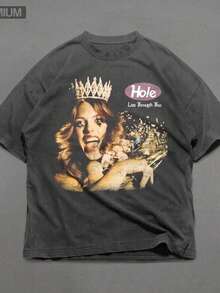 Hole Live Through This T-Shirt,  Shirt, Oversized Band Tee, 90s Band Tees, Band Tshirts, Goth Shirts, 90s Retro Graphic Tee - màu đen - Xem 1