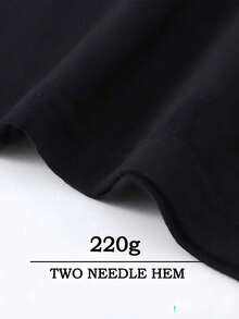 Plus Size Men Sade Graphic Print Casual Soft Short Sleeve Pure Cotton 220gsm T-Shirt - màu đen - Xem 4