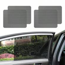 4 PCS Car Side Window Sunshade 16.5"*15" Static Cling Auto Sunshade Film Blocks Heat And UV Rays Washable Reusable Sun Shield Sticker For Most Vehicles Car Accessories