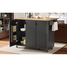 Storage Islands & Carts - Black + MDF - View 7