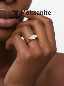 1pc Women's Wedding Ring, Horus Eye Ring, 2.7g 925 Sterling Silver, 1 Carat Moissanite, Bohemian Palace Style, Luxury Engagement, Wedding, Anniversary, Valentine's Day Gift, Comes With Moissanite Certificate And Elegant Gift Box - 1ct Moissanite - View 4