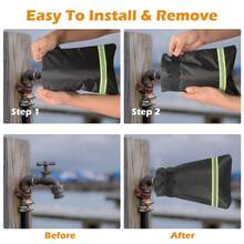 2pcs Outdoor Faucet Covers For Winter Thickened Outside Garden Faucet Socks For Freeze Protection Reusable Insulated Faucet Covers