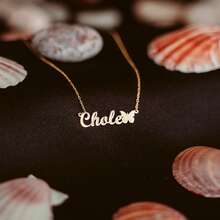 Personalized Symbols Name Necklace * Dainty Name Necklace * Butterfly, Snowflake, Paw, Bow, Star, Religious Symbols * Personalized Gift - Multicolor - View 7