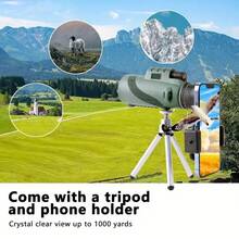 80x100 HD Zoom Powerful Monocular Telescope Portable Binocular Telescope Long Distance Telescope For Hunting Camping