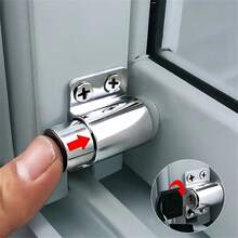 5pcs/Set Sliding Door Lock, Alloy Window Lock, Safety Security Anti-Theft Door & Window Lock Set, Smooth Sliding Door Lock Safety Lock Fixed Limiter - Multicolor - View 2