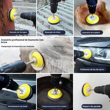 Conjunto de 120 discos de lixa de 3 polegadas (incluindo almofadas) com orelhas traseiras e lixadeira de esponja para retificadoras, ferramentas rotativas com haste