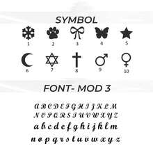 Personalized Symbols Name Necklace * Dainty Name Necklace * Butterfly, Snowflake, Paw, Bow, Star, Religious Symbols * Personalized Gift - Multicolor - View 4