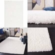 Fast LogisticsSAFAVIEH California Shag Collection Accent Rug 3' X 5' White NonShedding Easy Care 2inch Thick Ideal For High Traffic Areas In Entryway Living Room Bedroom SG1511010Fast Logistics