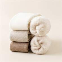 2双装秋冬过膝女袜，羊毛保暖内衬长袜，防冻保护，加厚保暖防寒过膝袜 - 彩色 - 查看 8