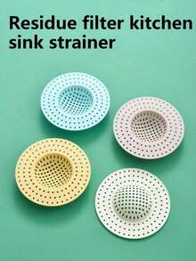 1/5 piezas Filtro de drenaje del fregadero, Filtro de drenaje de cocina, Filtro de drenaje de baño, Filtro de drenaje de piso, Filtro antiatascamiento, Cubierta de prevención de obstrucción y plagas del inodoro, Colador de fregadero de cocina, Cubierta antiplagas, Colector de alimentos, Atrapapelos, Filtro de prevención de obstrucción de alimentos y residuos con malla, Apto para ducha, baño, lavandería