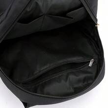 Women's Lightweight Minimalist Nylon Backpack SL-002 - Black - View 4