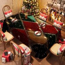 1/20 pièces Nappe de Noël, Nappe à motif à carreaux colorés classiques, Thème joyeux, Décoration de Noël, Convient pour les restaurants, les cuisines, les fêtes de vacances, Parfait pour la décoration de la maison