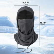 1pc Thick Thermal Lined Men's Scarf - Heavy Duty Windproof Warm Neck Gaiter, Breathable Polyester Knit Fabric, Suitable For Cycling, Outdoor Activities, Skiing, Motorcycle Riding - Versatile Design: Scarf/Neck Warmer/Balaclava 3-In-1 Multi-Functional, Suitable For Winter
