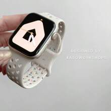 Compatible With Apple Watch Men's And Women's Watch Straps 3 Color Combination Set Simple Comfortable Soft Waterproof Sports Invisible Buckle Silicone Watch Strap Compatible With Apple Watch Series 10 /Ultra/9/8/7/6/SE/5/4/3 Fashion Watch Strap Compatible With 38/40/41/42/44/45/49/46MM Easy To Replace The Watch Strap