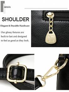 Minimalist Versatile Shoulder Bag&Small Square Bag For Women,2-Layer Zipper Diagonal Shoulder Bag, Fashionable PU Soft Leather Women's Handbag, Simple Versatile Clutch, Middle-Aged Women's Bag, Shoulder Small Purse[US Local Warehouse]Travel Essentials - 彩色 - 查看 8