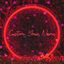 1 szt. DIY niestandardowy neonowy znak z nazwą do dekoracji ściennej, zasilany przez USB, grawerowane światło artystyczne 3D, prezent na przyjęcie świąteczne dla dzieci, dziewcząt, neonowe światła LED z grafiką 3D do firm, kawiarni, restauracji, hotelu