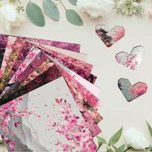 24/36 peças 5,9*5,9 polegadas bloco de papel para scrapbook com pintura de paisagem em flor de ameixa, papel criativo de alta qualidade para scrapbooking de um lado, para scrapbooking faça você mesmo, criação de cartões, diário e artesanato - Multicolorido - Ver 8
