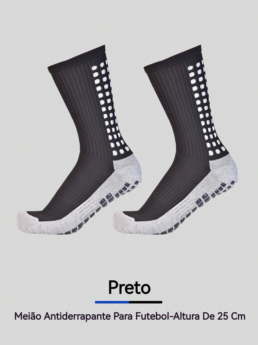 Men's Professional Soccer Socks Kit, Non-Slip, High-Top, Breathable, Sweat-Absorbing Technology, For Training And Competition - màu đen - Xem 1