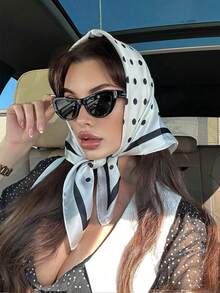 1 peça Lenço Quadrado Vintage Impresso para Mulheres Faixa para Cabeça Bandana Top Faixa de Cabelo Lenço de Seda Bandana Azul, Faixa de Cabelo, Faixa de Cabeça Ideal para Aprimorar seu Visual