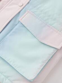 Balabala Girls Hooded Cotton Jacket, Winter Warm Outerwear, Water Resistant, Cute & Versatile - Blue Tint - View 6