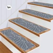 1/7/15 szt. antypoślizgowa mata na schody z samoprzylepnym spodem, antypoślizgowa mata na schody, dywan, schody, dywan, stopnie, antypoślizgowy klej, zmywalna i wielokrotnego użytku, dla osób starszych i zwierząt domowych, dekoracyjne nakładki na schody na każdą porę roku, zimowe ocieplające maty na schody, zapobiegające poślizgowi zwierząt domowych i osób starszych, dekoracyjne wymiary schodów: 20*76 cm / 7,9*29,9 cala - 55*19 cm / 21,65*7,5 cala