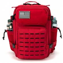 25 Litri Zaino Tattico Zaino With Large Capacity For The Sopravvivenza In Campeggio Di 3 Days With Portabottiglie D'acqua Zaini Da Viaggio - 紅色 - 查看 7