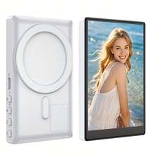 Magnetic Phone Vlog Selfie Monitor HD Screen Display - Rechargeable 36V Dual Power (Battery/USB), Compatible With IOS & Android Phone With Remote Control, Wireless Back Camera Monitor For Live Streaming, Content Creation, Selfies, Live Streaming, Video Recording Tools