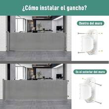 Puerta de  para niños, 300 * 86 cm, instalación sin taladrar.Adecuado para escaleras, cocina, puertas, pasillos, barreras de  para bebés - Giros - Ver 8