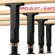 4 Pack Heavy - Duty, Height - Adjustable Bed Frame Support Legs (5.31" - 8.66") - Sturdy Furniture Center Board Struts For Beds, Sofas, And Dressers - High - Quality, Non - Slip Plastic Build - Perfect For Home Renovation And Furniture Upgrades - 4PCS - View 8