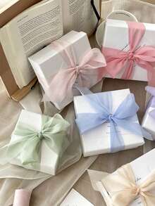 1 Rolle silbrig glänzendes DIY-Band, 4 cm x 4,6 m Blumen-Verpackungsband, Geschenkverpackung für Geburtstage, Geschenkverpackungsband, geeignet für Hochzeitseinladungen, DIY-Basteleien, Schleifen-Herstellung, Hochzeitsdekoration, Brautstrauß, Geschenkverpackung, Weihnachtsgeschenkverpackung, Partydekorationen