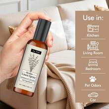 Jue-Fish 2 paquetes de 100ml (3.38 onzas fluidas) de Spray de ambiente con aroma a lavanda, ambientador para el hogar, baño y ropa de cama