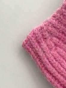 Gorro de punto de unicolor con aplicación de orejas de gato, gorro de punto unisex simple y versátil con protección de orejas cálida, nuevo y adorable gorro de punto con orejas de gato para mujeres, gorro de punto grueso y cálido con protección de orejas para otoño/invierno