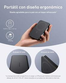 Power Bank PD 30W, Batería Portátil Pila Portátil 10000mAh, Cargador Inalámbrico Qi2 15W, Ultra Deado, USB-C Entrada/Salida, Carga Rápida, Compatible  17/16/15/14/13/12 Serie, Galaxy, - Verde - Ver 10