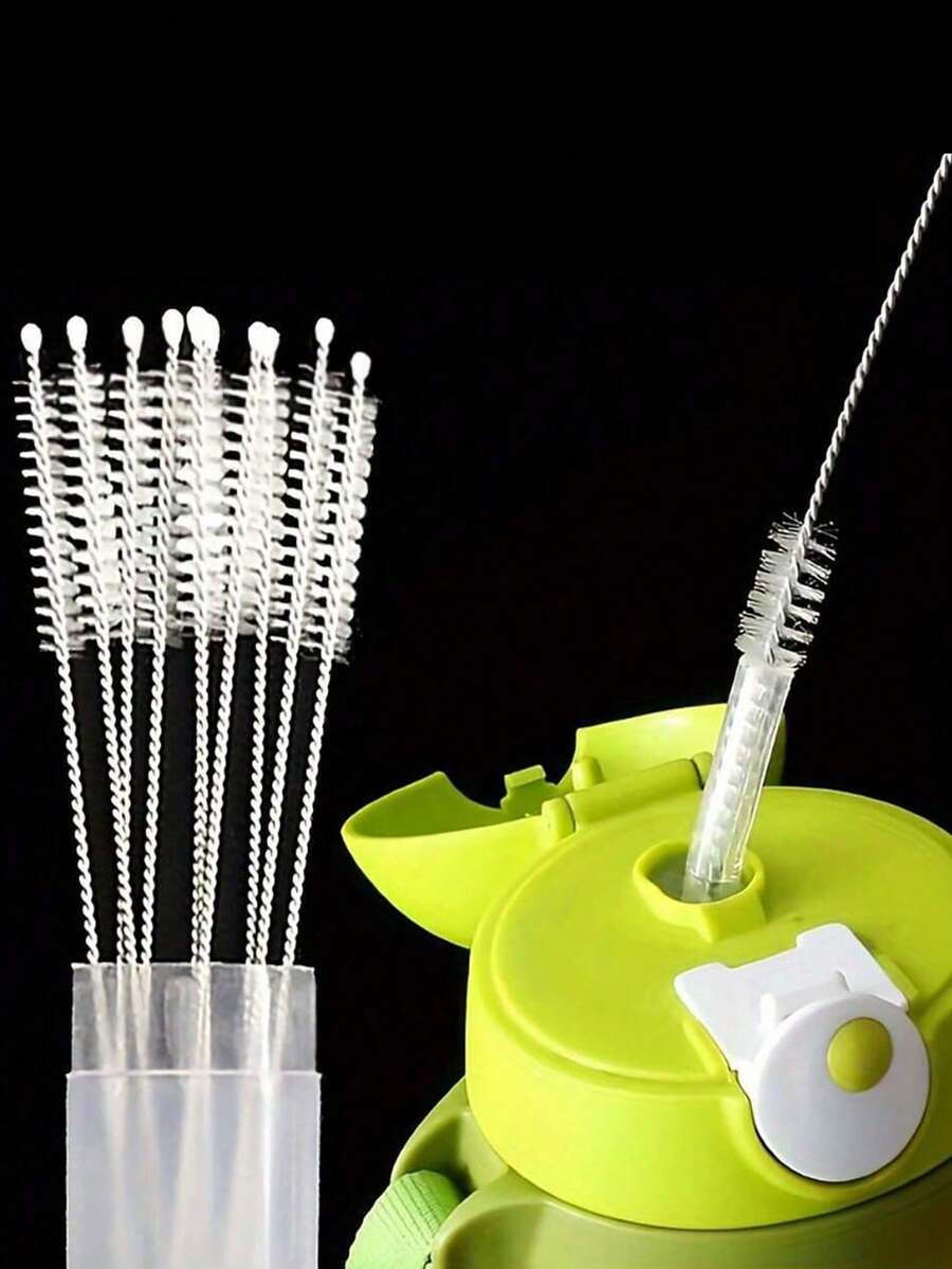 3pcs/5pcs Set Reusable Stainless Steel Cleaning Brush, Suitable For Cleaning Glass, Silicone, Metal Straws, Kitchen Supplies (Random Delivery)