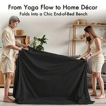 Advwin Convertible Yoga Chair For Adults, Ergonomic Foam Lounge With Lumbar Pillow, Washable Cover, Side Pocket, No Assembly Needed – Great For Exercise, Stretching & Relaxation - 黑色 - 查看 11