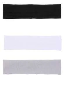 1/5 女士吸汗运动头带套装 - 宽版、弹力、纯色面料头带,适合跑步和健身,舒适设计,女士头巾,冬季发饰,女士围巾,女士发带 - 彩色 - 查看 17