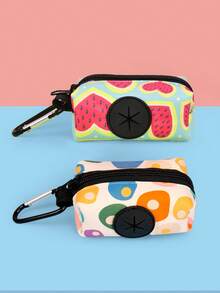 2pcs/1pc Pet Waste Bag Holder/Dog Poop Bag Holder/Pet Storage Bag For Dog Walking, Training, And Cleaning. Features A Durable Carabiner.