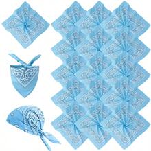 12 قطعة/عبوة باندانا بطراز الباييت والصبغ التعشيقي بأسلوب الموضة الشارعية للنساء