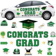 - 28 imanes de graduacin para coche de 6 pulgadas con tapa de grado, calcomanas magnticas para puerta de cochera para automvil, decoracin de gabinete de metal verde, dorado - Verde dorado - Ver 1